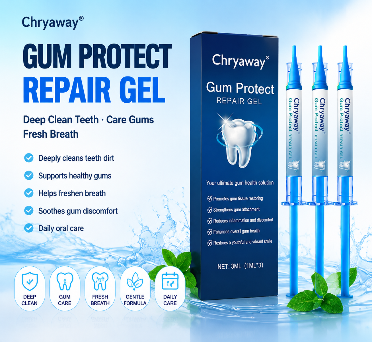 Chryaway® Gum Protect Repair Gel for Receding Gums & Sensitivity